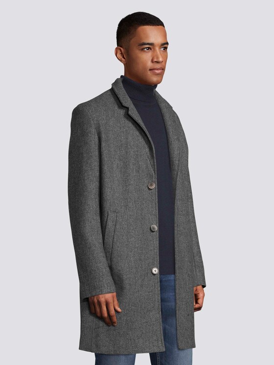Wollen Jas met Melange zicht - Mannen - grey melange twill Wollen Jas met Melange zicht - Mannen - grey melange twill - 5 - TOM TAILOR Denim