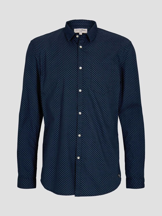 Gemustertes Hemd Slim Fit - Männer - navy abstract print Gemustertes Hemd Slim Fit - Männer - navy abstract print - 7 - TOM TAILOR Denim