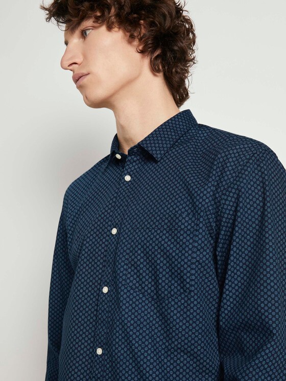 Gemustertes Hemd Slim Fit - Männer - navy abstract print Gemustertes Hemd Slim Fit - Männer - navy abstract print - 9 - TOM TAILOR Denim