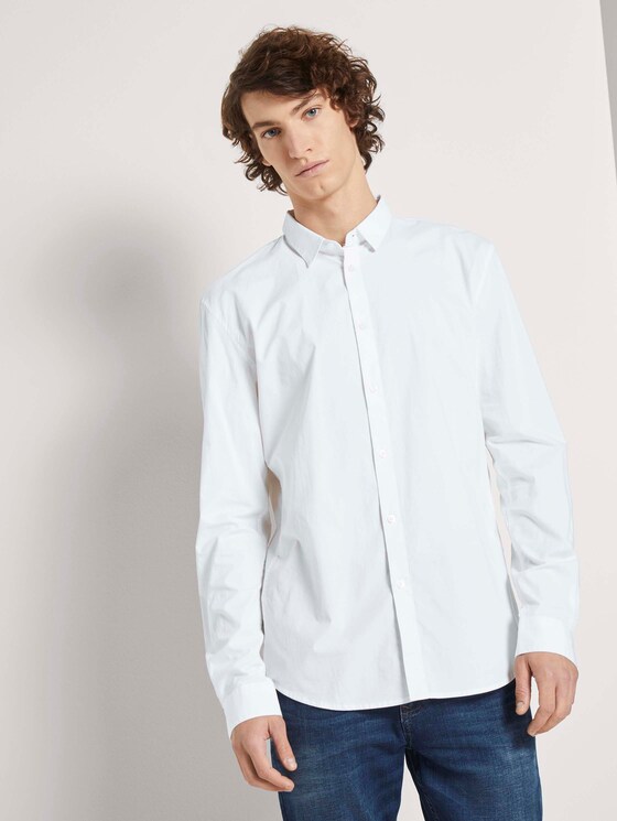 Slim stretch overhemd - Mannen - White Slim stretch overhemd - Mannen - White - 1 - TOM TAILOR Denim