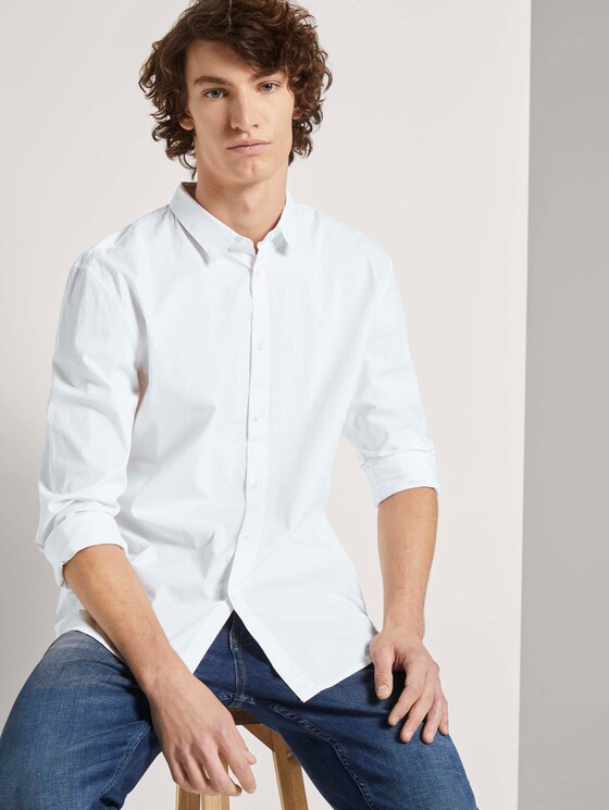 Slim stretch overhemd - Mannen - White Slim stretch overhemd - Mannen - White - 5 - TOM TAILOR Denim