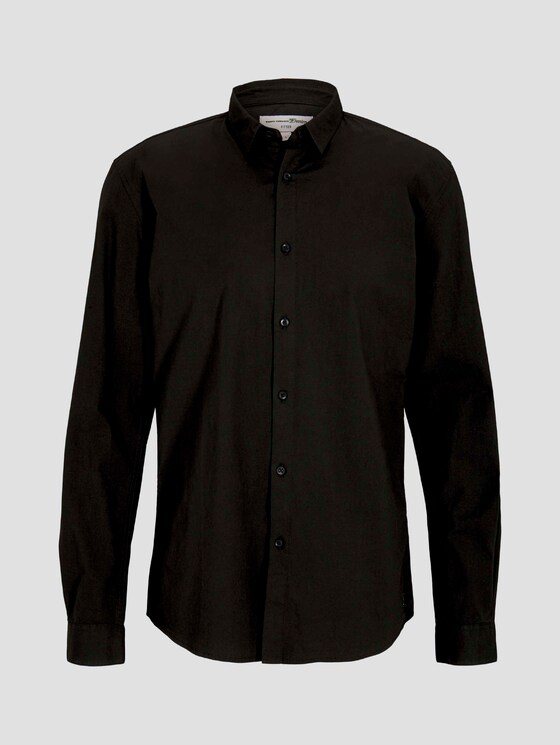 Slim Stretch Hemd - Männer - Black Slim Stretch Hemd - Männer - Black - 7 - TOM TAILOR Denim
