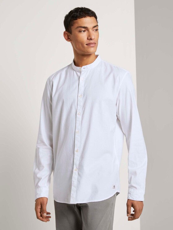 Feines Stehkragenhemd - Männer - White Feines Stehkragenhemd - Männer - White - 1 - TOM TAILOR Denim
