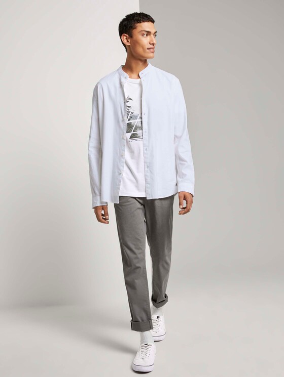 Feines Stehkragenhemd - Männer - White Feines Stehkragenhemd - Männer - White - 3 - TOM TAILOR Denim