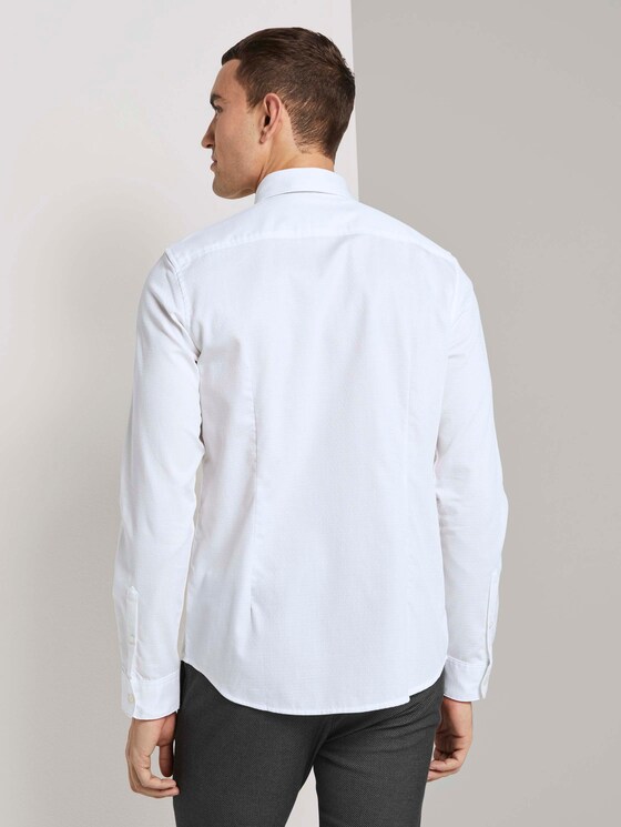 Fein gemustertes Hemd mit Schleife - Männer - White Fein gemustertes Hemd mit Schleife - Männer - White - 2 - TOM TAILOR