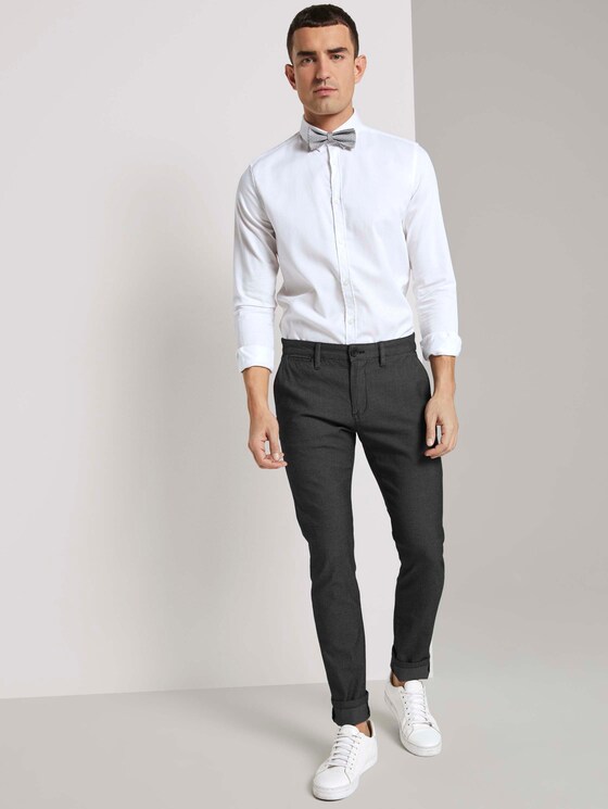 Fein gemustertes Hemd mit Schleife - Männer - White Fein gemustertes Hemd mit Schleife - Männer - White - 3 - TOM TAILOR