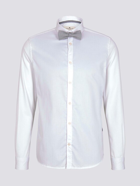 Fein gemustertes Hemd mit Schleife - Männer - White Fein gemustertes Hemd mit Schleife - Männer - White - 7 - TOM TAILOR