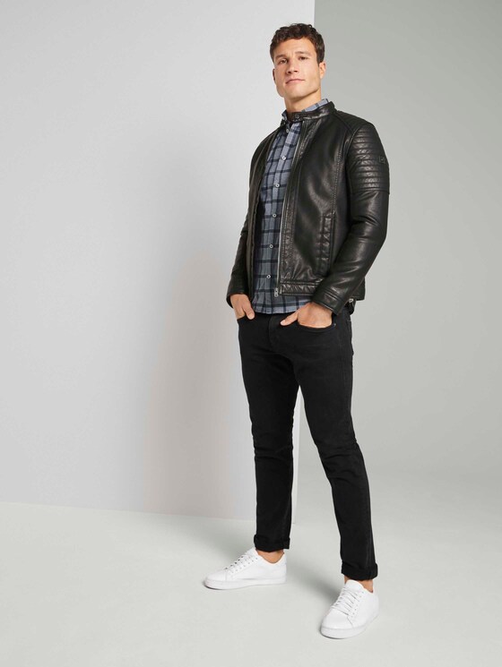 Kariertes Stretch Hemd - Männer - black white check Kariertes Stretch Hemd - Männer - black white check - 3 - TOM TAILOR