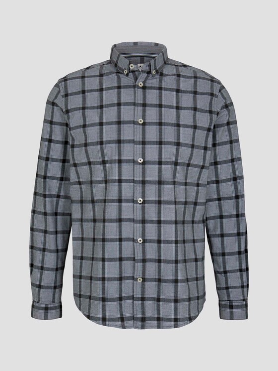 Kariertes Stretch Hemd - Männer - black white check Kariertes Stretch Hemd - Männer - black white check - 7 - TOM TAILOR