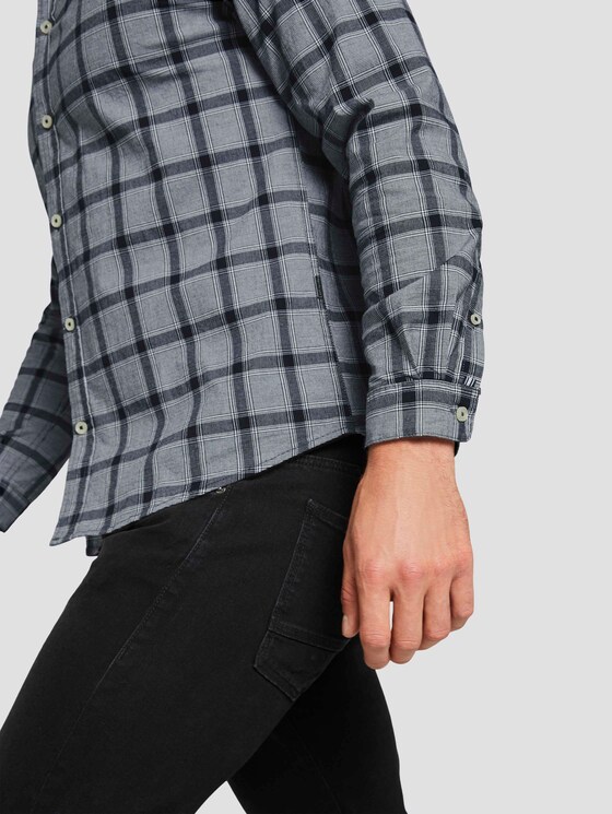 Kariertes Stretch Hemd - Männer - black white check Kariertes Stretch Hemd - Männer - black white check - 9 - TOM TAILOR