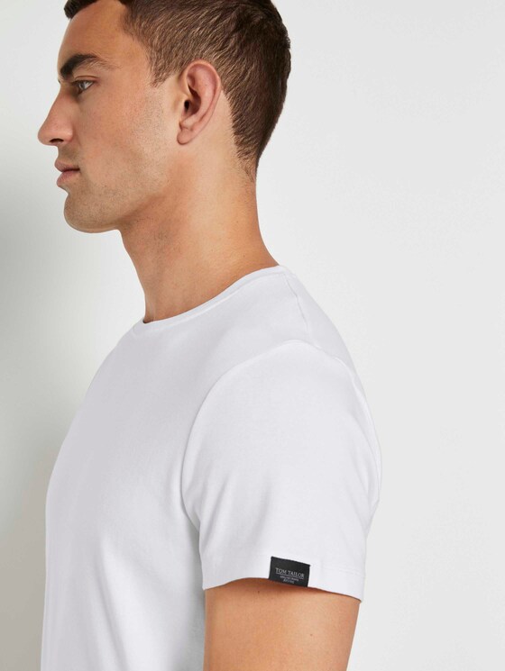 Basic T-Shirt - Männer - Light Marsmallow Basic T-Shirt - Männer - Light Marsmallow - 9 - TOM TAILOR