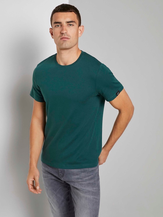 Basic T-Shirt - Männer - Stroke Green Basic T-Shirt - Männer - Stroke Green - 5 - TOM TAILOR