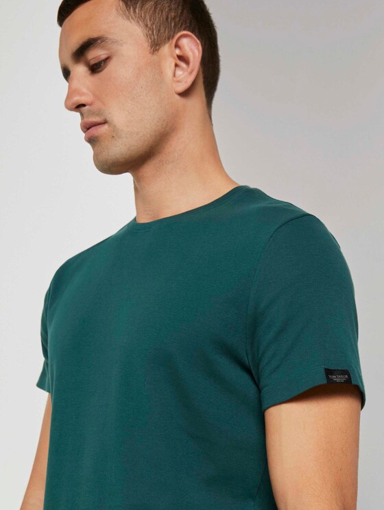 Basic T-Shirt - Männer - Stroke Green Basic T-Shirt - Männer - Stroke Green - 9 - TOM TAILOR