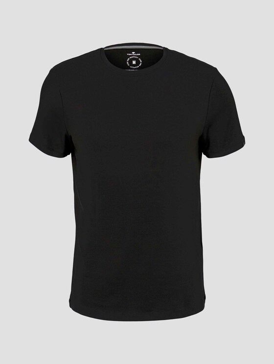 Basic T-Shirt - Männer - Black Basic T-Shirt - Männer - Black - 7 - TOM TAILOR