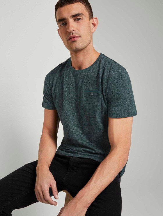 Gemustertes T-Shirt - Männer - Stroke Green Gemustertes T-Shirt - Männer - Stroke Green - 5 - TOM TAILOR