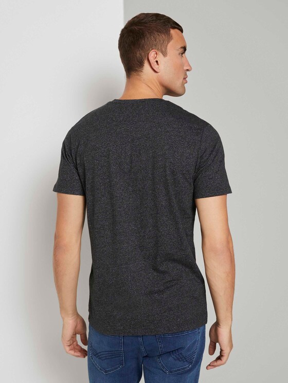 Gemustertes T-Shirt - Männer - Black Gemustertes T-Shirt - Männer - Black - 2 - TOM TAILOR