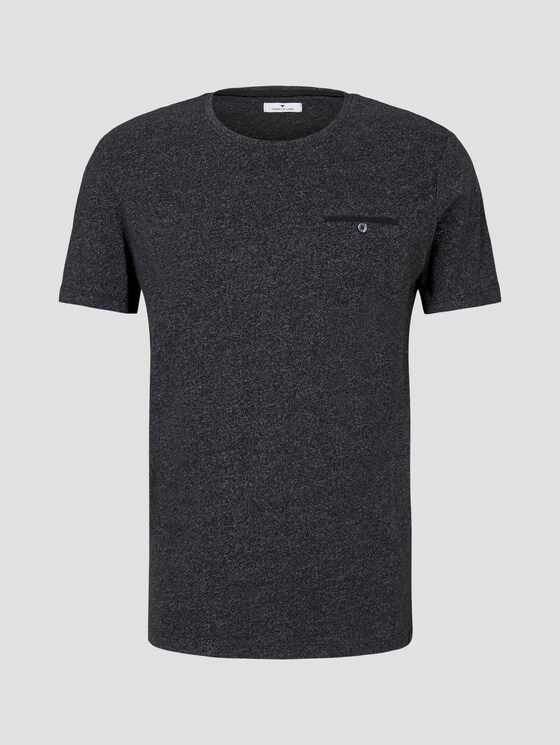 Gemustertes T-Shirt - Männer - Black Gemustertes T-Shirt - Männer - Black - 7 - TOM TAILOR