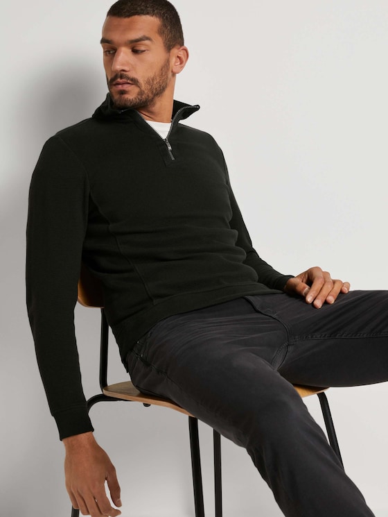 Ottoman Troyer Sweatshirt - Männer - Black Ottoman Troyer Sweatshirt - Männer - Black - 5 - TOM TAILOR
