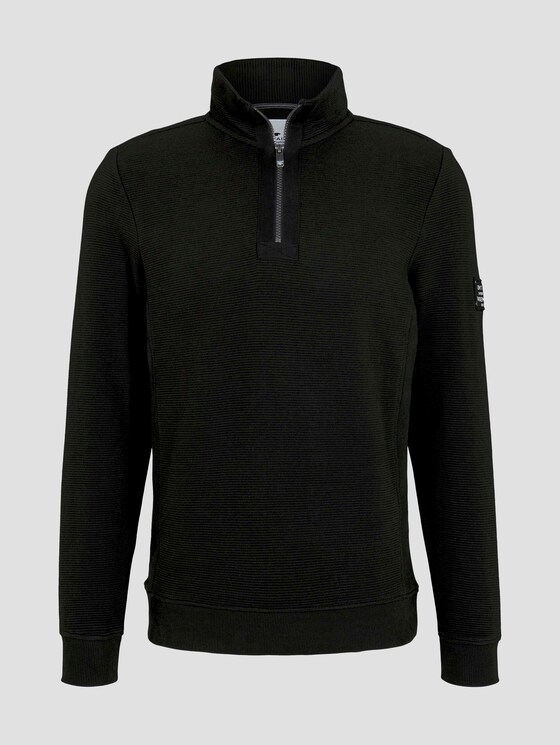 Ottoman Troyer Sweatshirt - Männer - Black Ottoman Troyer Sweatshirt - Männer - Black - 7 - TOM TAILOR