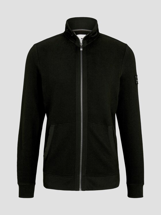 Ottoman Sweatjacke mit Stehkragen - Männer - Black Ottoman Sweatjacke mit Stehkragen - Männer - Black - 7 - TOM TAILOR