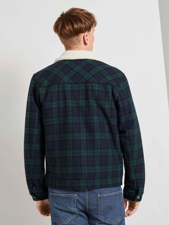 Karierte Trucker Wolljacke - Männer - Classical Bottle Tartan Check Karierte Trucker Wolljacke - Männer - Classical Bottle Tartan Check - 2 - TOM TAILOR Denim