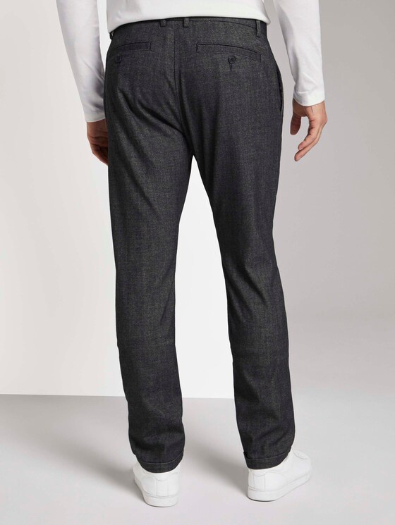 Fein strukturierte Chino Hose - Männer - dark grey structure Fein strukturierte Chino Hose - Männer - dark grey structure - 2 - TOM TAILOR