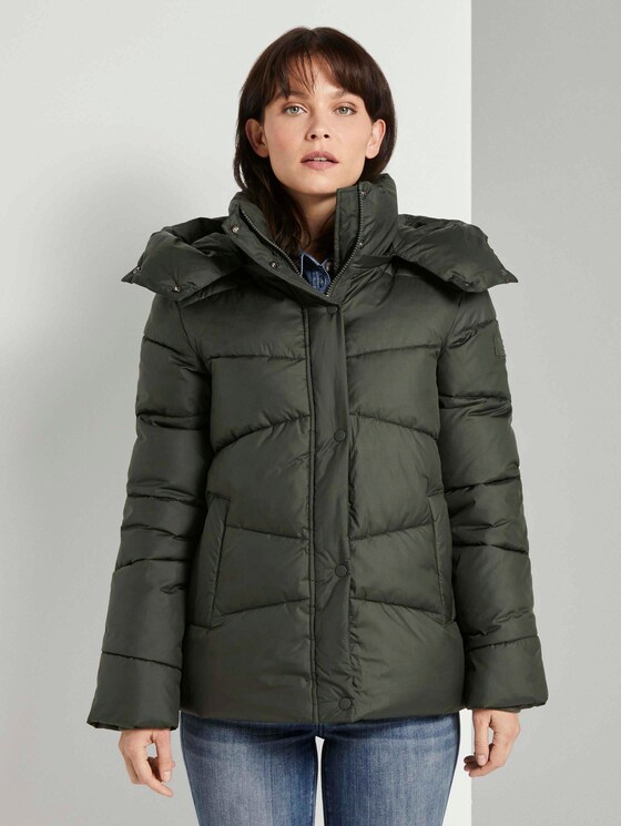 Puffer Winter Jas - Vrouwen - Dark Rosin Green Puffer Winter Jas - Vrouwen - Dark Rosin Green - 1 - TOM TAILOR