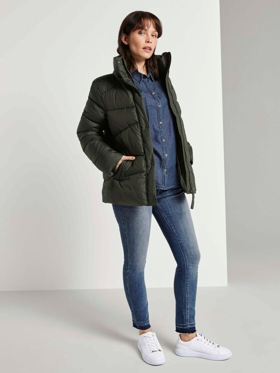 Puffer Winter Jas - Vrouwen - Dark Rosin Green Puffer Winter Jas - Vrouwen - Dark Rosin Green - 3 - TOM TAILOR