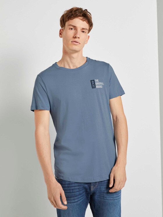 T-Shirt mit Print - Männer - Light Blue Indigo T-Shirt mit Print - Männer - Light Blue Indigo - 1 - TOM TAILOR Denim