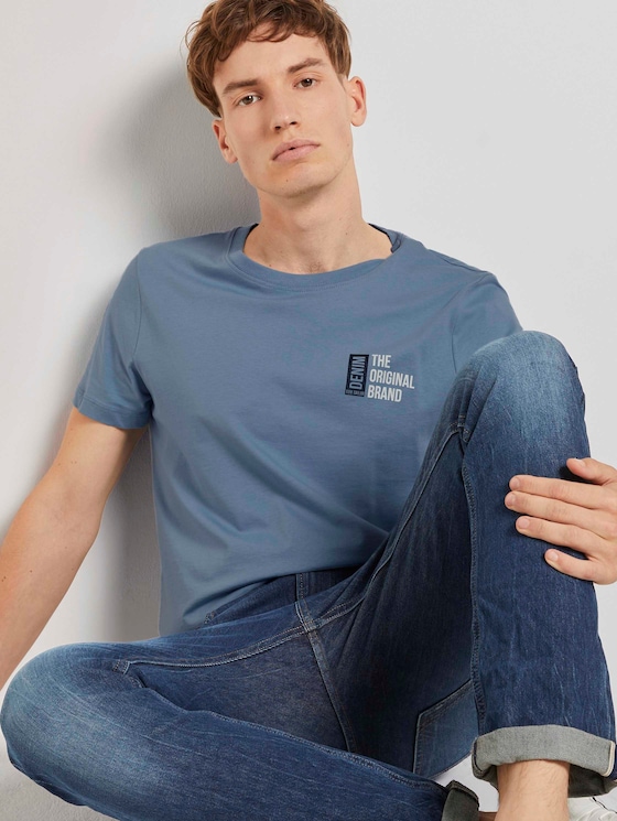 T-Shirt mit Print - Männer - Light Blue Indigo T-Shirt mit Print - Männer - Light Blue Indigo - 5 - TOM TAILOR Denim