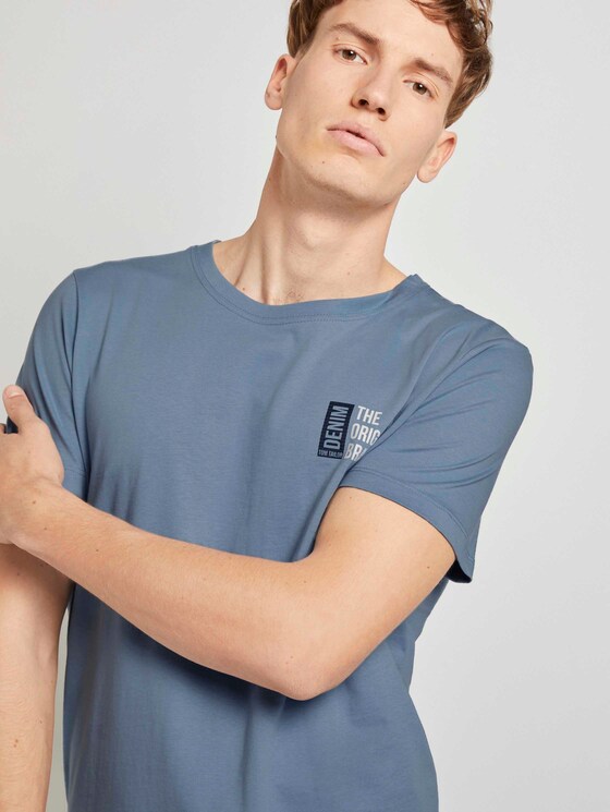 T-Shirt mit Print - Männer - Light Blue Indigo T-Shirt mit Print - Männer - Light Blue Indigo - 9 - TOM TAILOR Denim