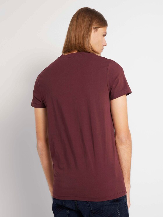 T-Shirt mit V-Ausschnitt - Männer - Decadent Bordeaux T-Shirt mit V-Ausschnitt - Männer - Decadent Bordeaux - 2 - TOM TAILOR Denim