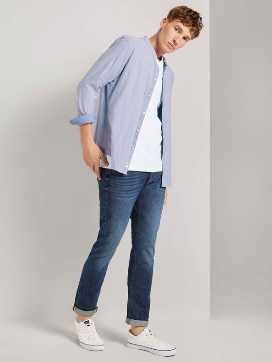 T-Shirt mit V-Ausschnitt - Männer - White T-Shirt mit V-Ausschnitt - Männer - White - 3 - TOM TAILOR Denim