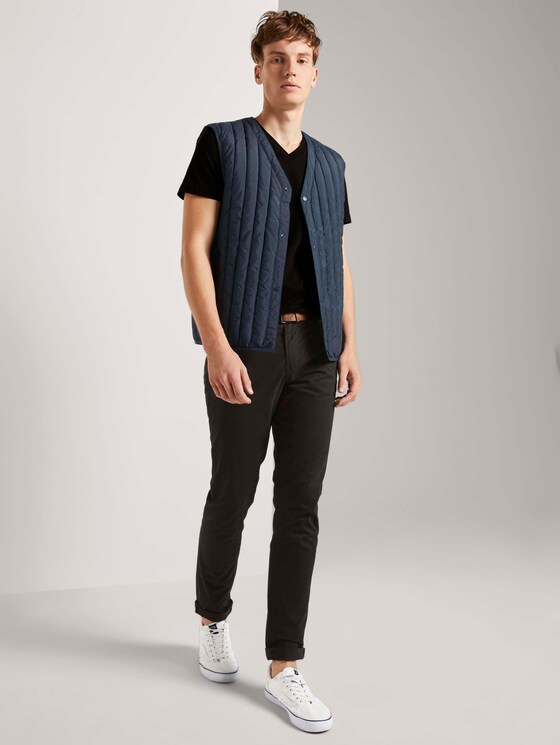 T-Shirt mit V-Ausschnitt - Männer - Black T-Shirt mit V-Ausschnitt - Männer - Black - 3 - TOM TAILOR Denim