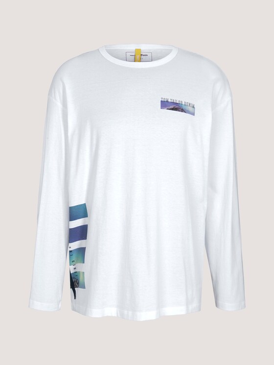 Langarmshirt mit Fotoprints - Männer - White Langarmshirt mit Fotoprints - Männer - White - 7 - TOM TAILOR Denim