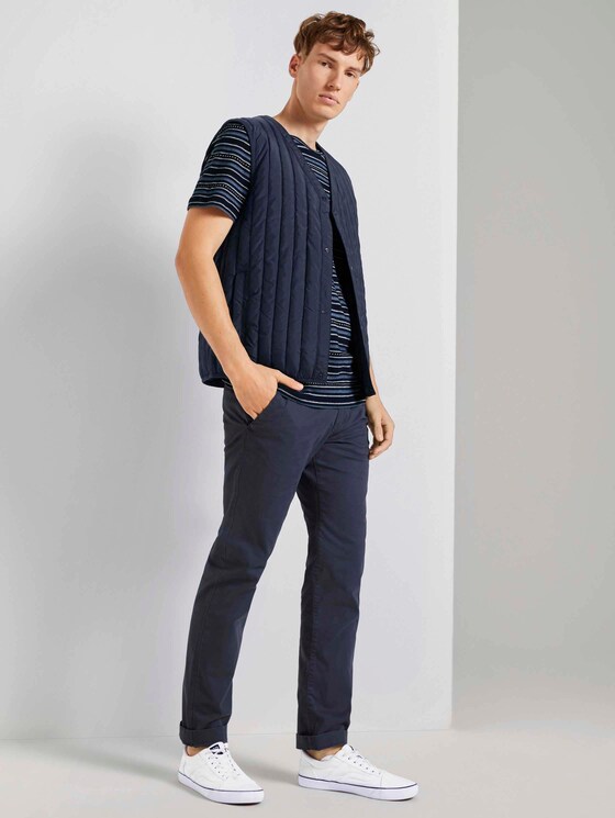 T-Shirt mit Streifenmuster - Männer - navy stripe mix jacquard T-Shirt mit Streifenmuster - Männer - navy stripe mix jacquard - 3 - TOM TAILOR Denim