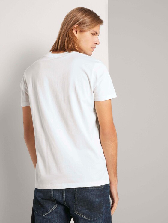 Print T-Shirt mit Bio-Baumwolle - Männer - Wool White Print T-Shirt mit Bio-Baumwolle - Männer - Wool White - 2 - TOM TAILOR Denim