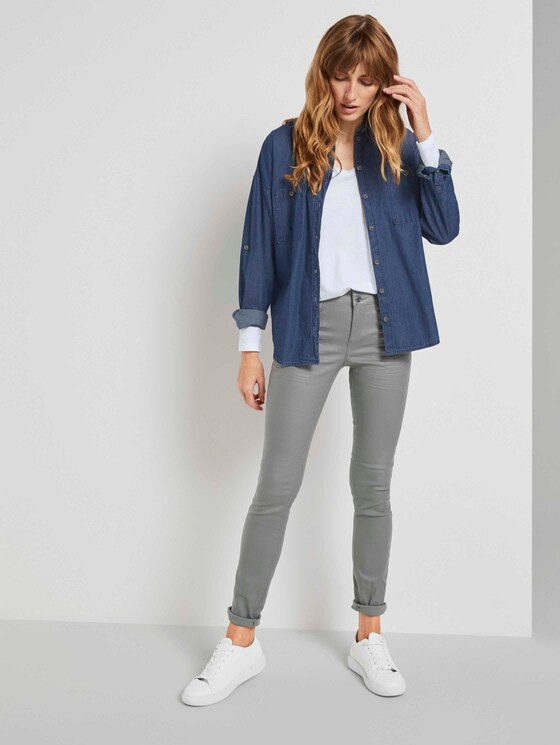 Langarmshirt mit V-Ausschnitt - Frauen - Whisper White Langarmshirt mit V-Ausschnitt - Frauen - Whisper White - 3 - TOM TAILOR