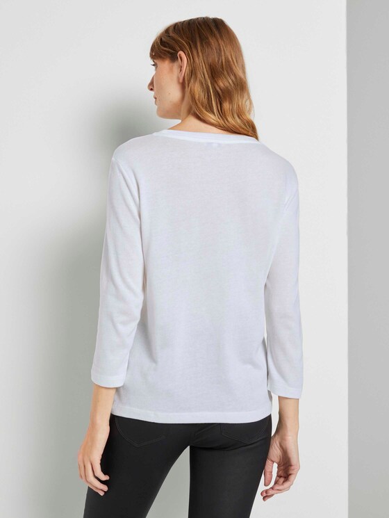 3/4 Arm Shirt mit Print - Frauen - Whisper White 3/4 Arm Shirt mit Print - Frauen - Whisper White - 2 - TOM TAILOR