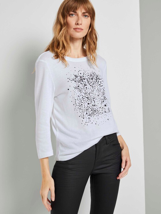 3/4 Arm Shirt mit Print - Frauen - Whisper White 3/4 Arm Shirt mit Print - Frauen - Whisper White - 5 - TOM TAILOR