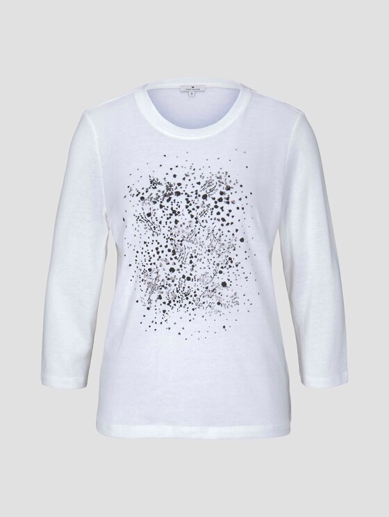 3/4 Arm Shirt mit Print - Frauen - Whisper White 3/4 Arm Shirt mit Print - Frauen - Whisper White - 7 - TOM TAILOR