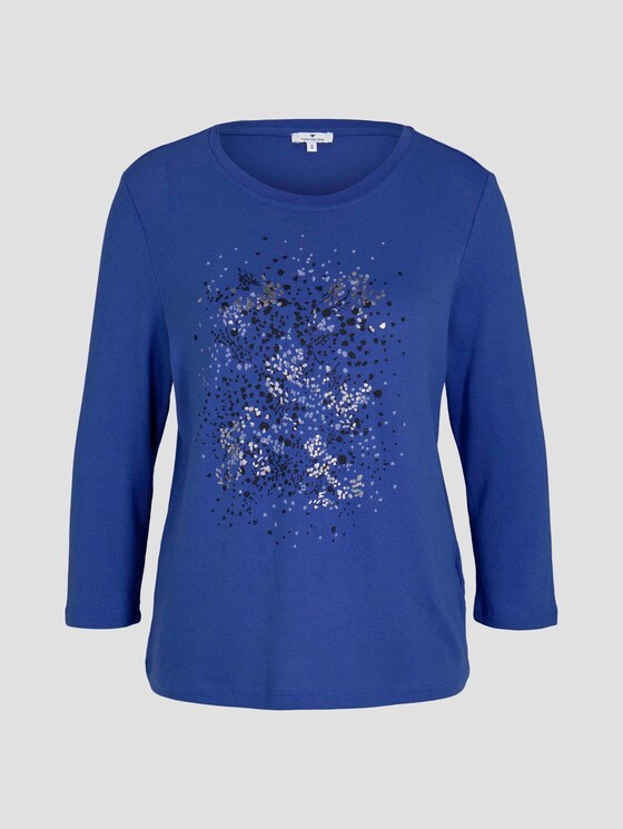 3/4 Arm Shirt mit Print - Frauen - deep ultramarine blue 3/4 Arm Shirt mit Print - Frauen - deep ultramarine blue - 7 - TOM TAILOR