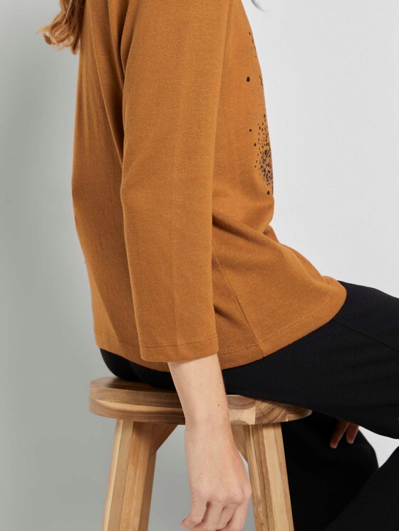 3/4 Arm Shirt mit Print - Frauen - tawny brown 3/4 Arm Shirt mit Print - Frauen - tawny brown - 10 - TOM TAILOR