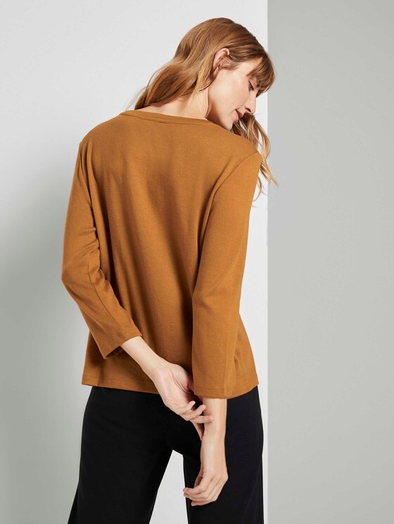 3/4 Arm Shirt mit Print - Frauen - tawny brown 3/4 Arm Shirt mit Print - Frauen - tawny brown - 2 - TOM TAILOR