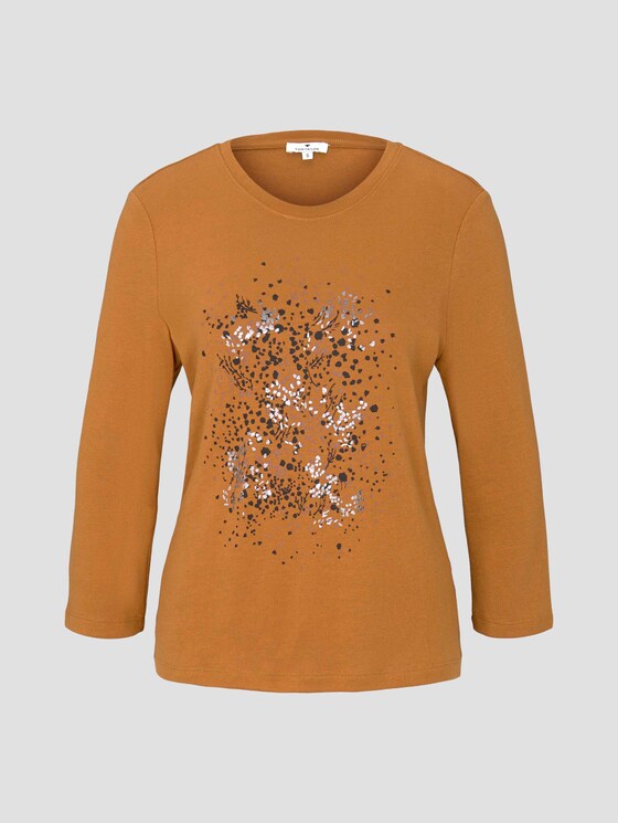3/4 Arm Shirt mit Print - Frauen - tawny brown 3/4 Arm Shirt mit Print - Frauen - tawny brown - 7 - TOM TAILOR