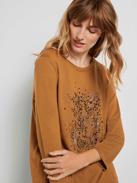 3/4 Arm Shirt mit Print - Frauen - tawny brown 3/4 Arm Shirt mit Print - Frauen - tawny brown - 9 - TOM TAILOR