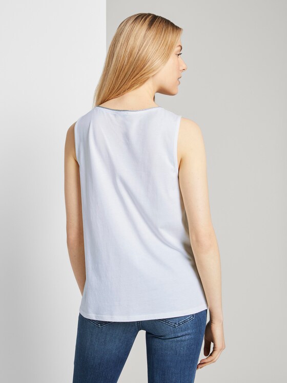 Top mit Glitzer Details - Frauen - Whisper White Top mit Glitzer Details - Frauen - Whisper White - 2 - TOM TAILOR