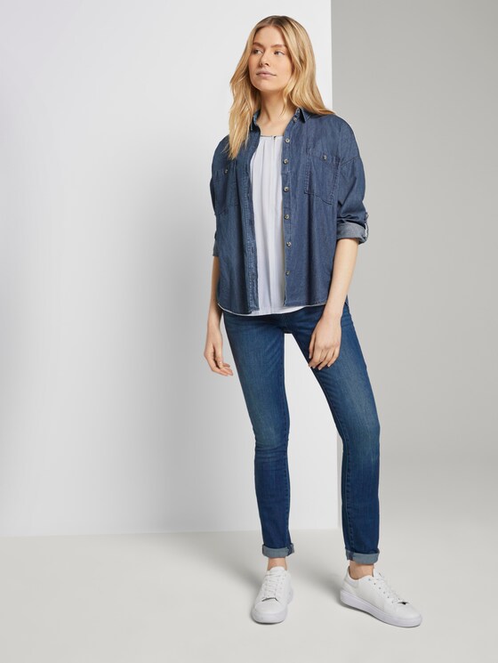 Top mit Glitzer Details - Frauen - Whisper White Top mit Glitzer Details - Frauen - Whisper White - 3 - TOM TAILOR
