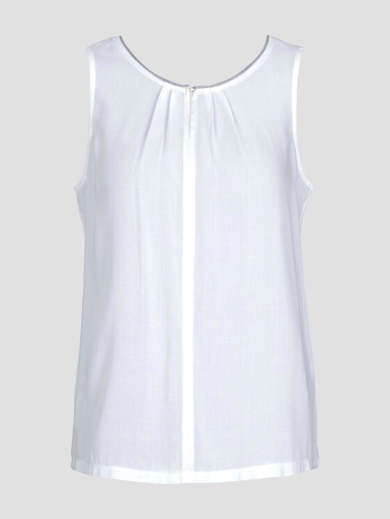 Top mit Glitzer Details - Frauen - Whisper White Top mit Glitzer Details - Frauen - Whisper White - 7 - TOM TAILOR