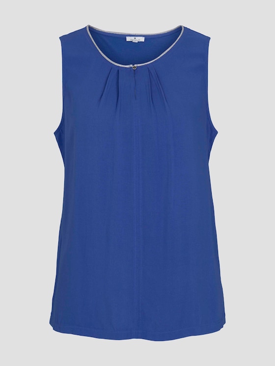 Top mit Glitzer Details - Frauen - deep ultramarine blue Top mit Glitzer Details - Frauen - deep ultramarine blue - 7 - TOM TAILOR